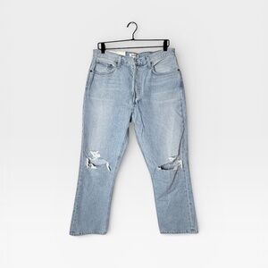 Agolde Riley High Rise Straight Crop Jean Pant light wash Size 31 NWT (J)